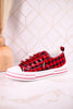 Buffalo Plaid Aman Sneakers With Rhinestone Laces