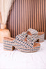 Put A Bow On It Black & Tan Houndstooth Platform Heels