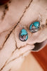 Turquoise Western Highland Cow Teardrop Dangle Earrings