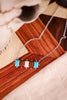 Western Stone Bar Pendant Chain Necklace