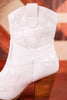 White Plus One Western Ankle Boots