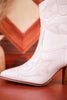 White Plus One Western Ankle Boots