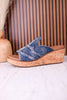 Neon Moon Blue Denim & Rhinestone Wedges