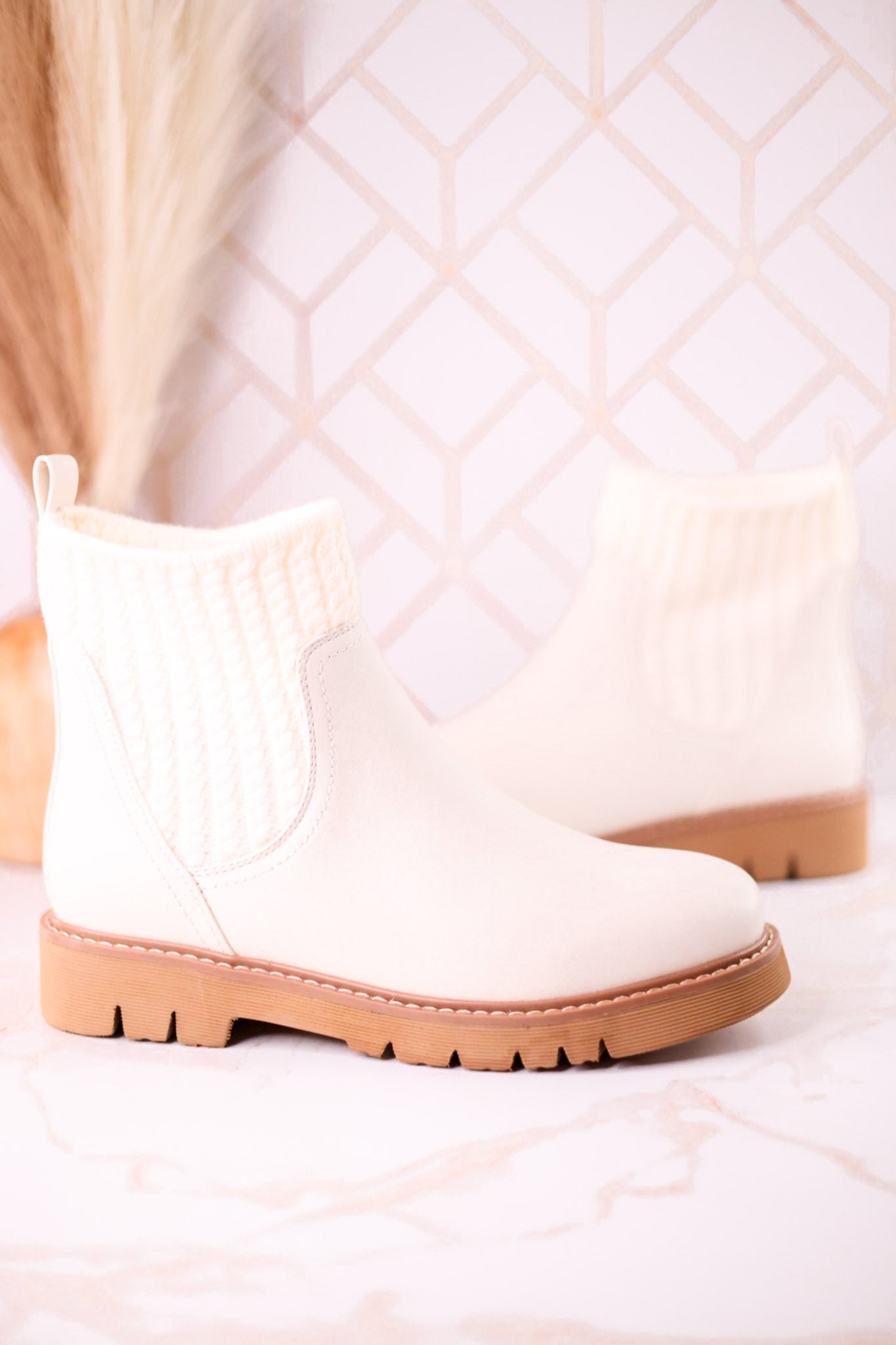 Keep Me Warm Ivory Boots