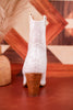 White Plus One Western Ankle Boots