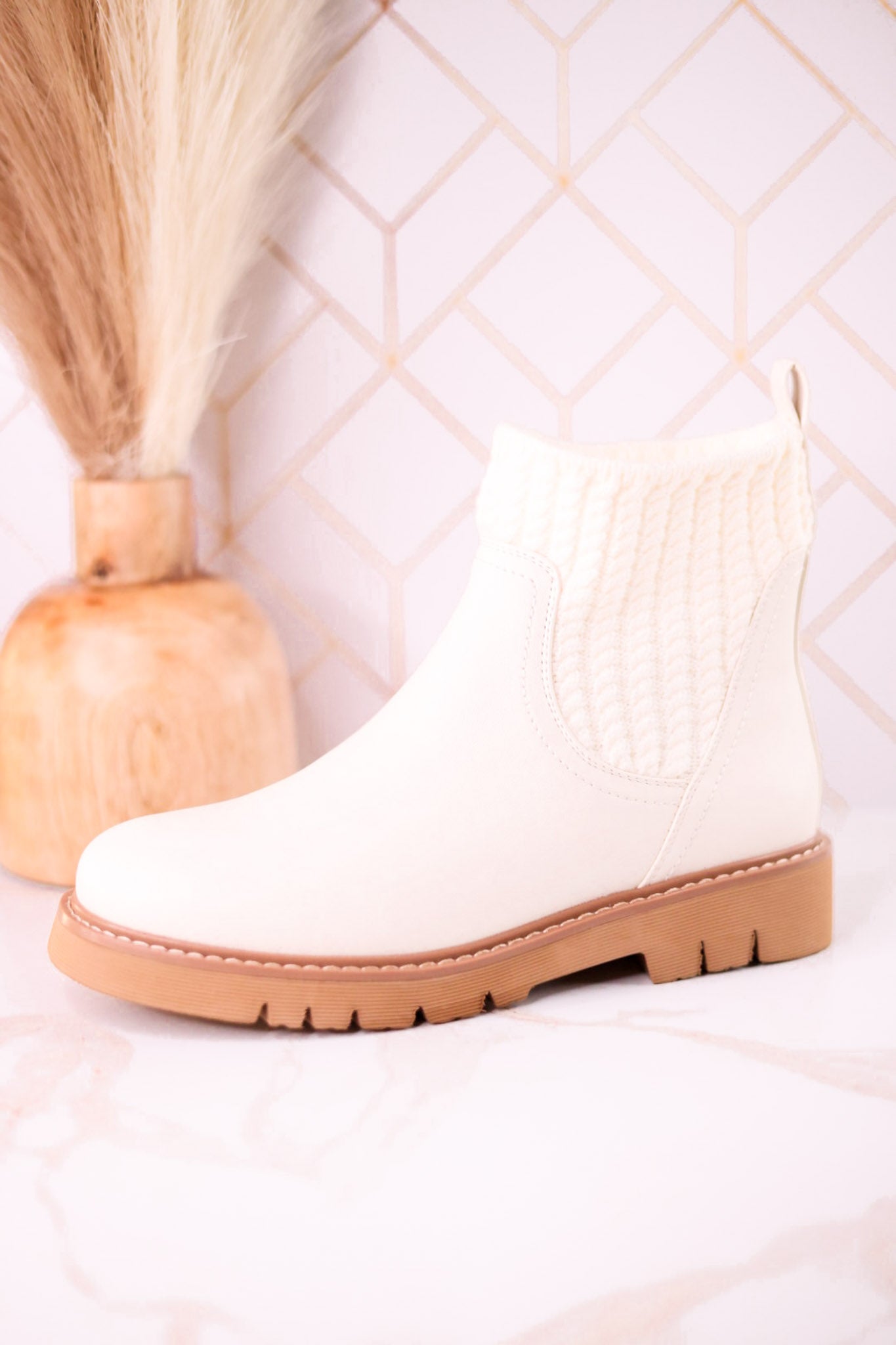 Keep Me Warm Ivory Boots