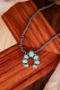 Squash Blossom Choker Turquoise Western Pendant Necklace