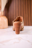 Blame The Bar Tan Mules With Stacked Heel