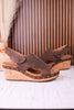 For Keeps Studded Wedges In Chocolate
