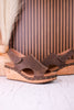 For Keeps Studded Wedges In Chocolate