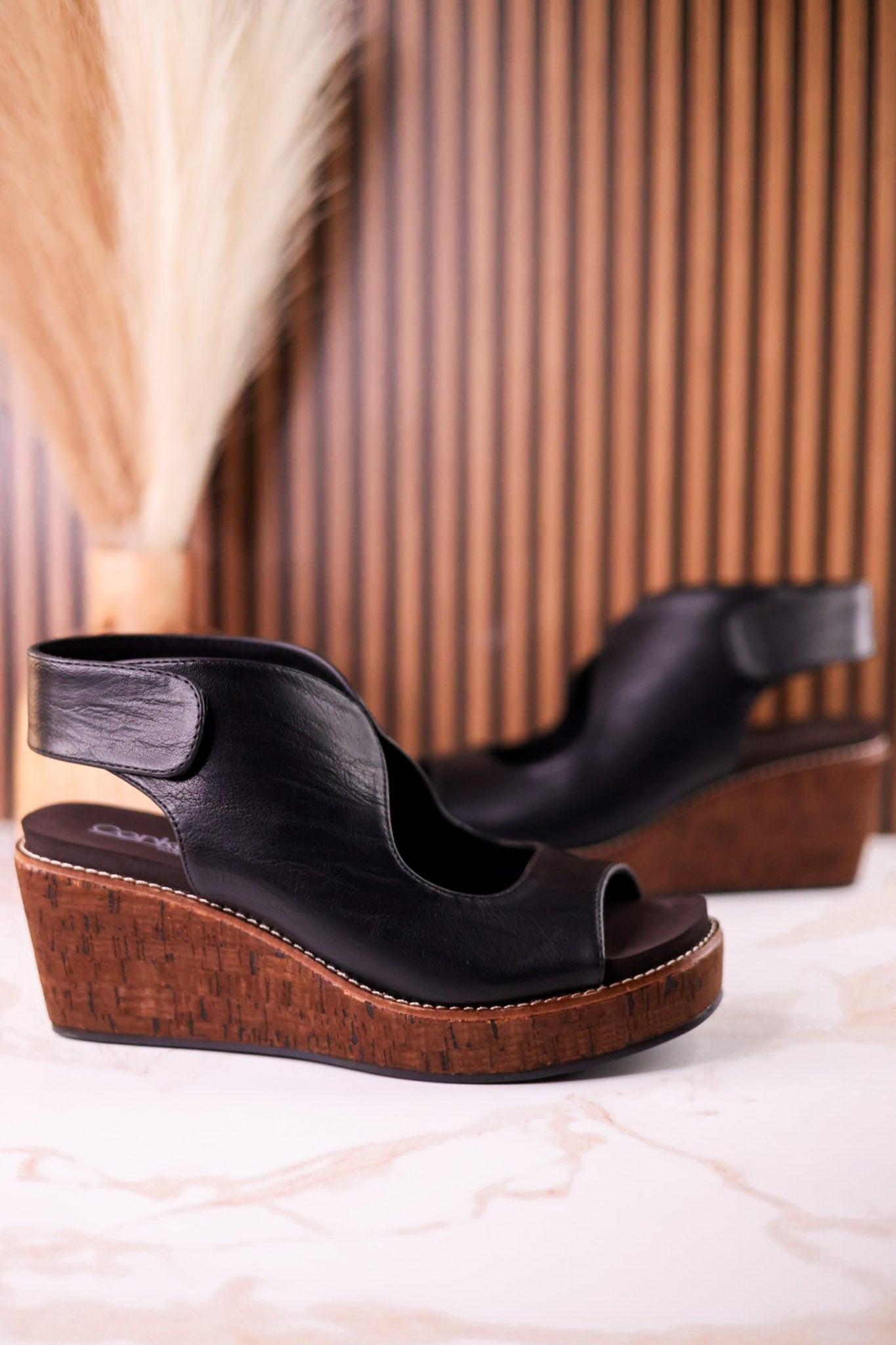Let's Talk About It Black Wedges