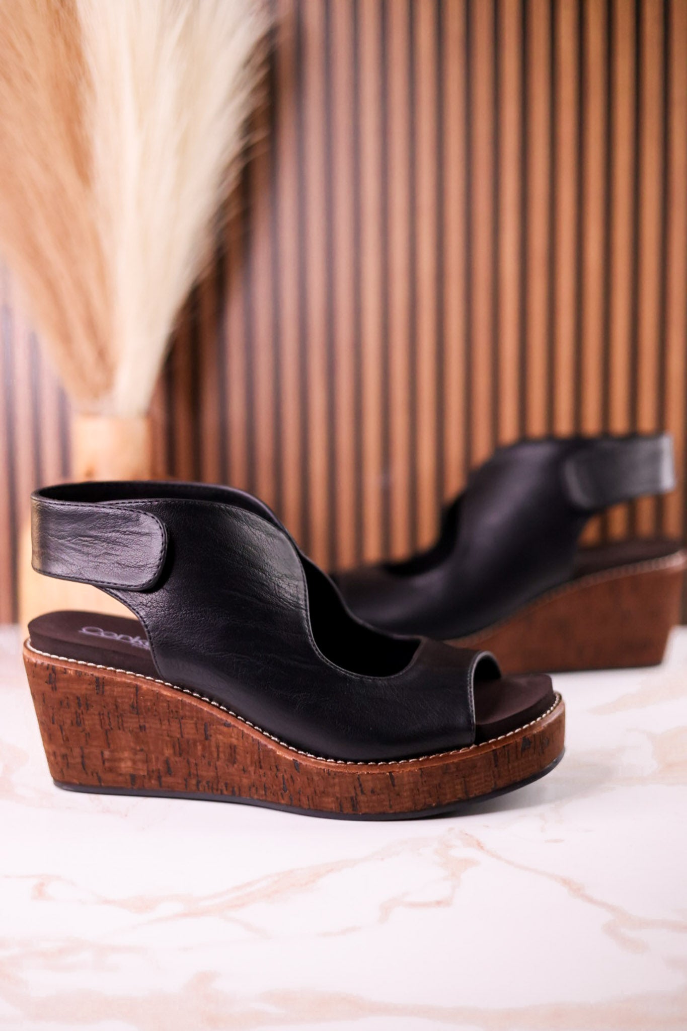 Let's Talk About It Black Wedges