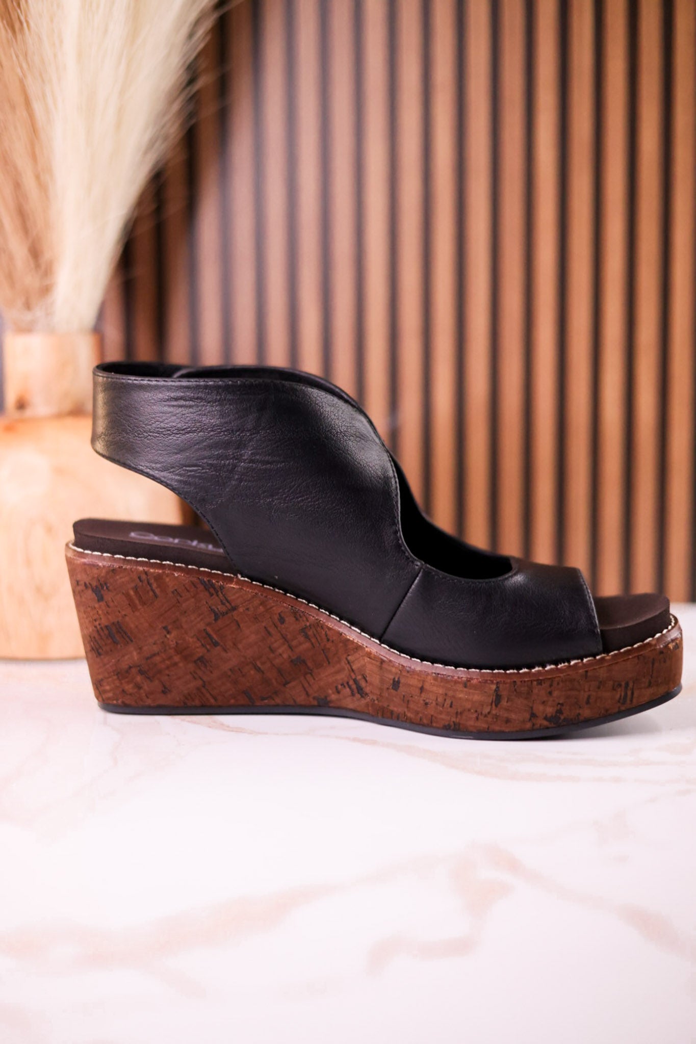 Let's Talk About It Black Wedges