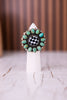 Turquoise & Checkered Sunflower Ring