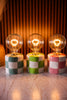 LED Heart Bulb With Checkered Ceramic Base (3 Colors)
