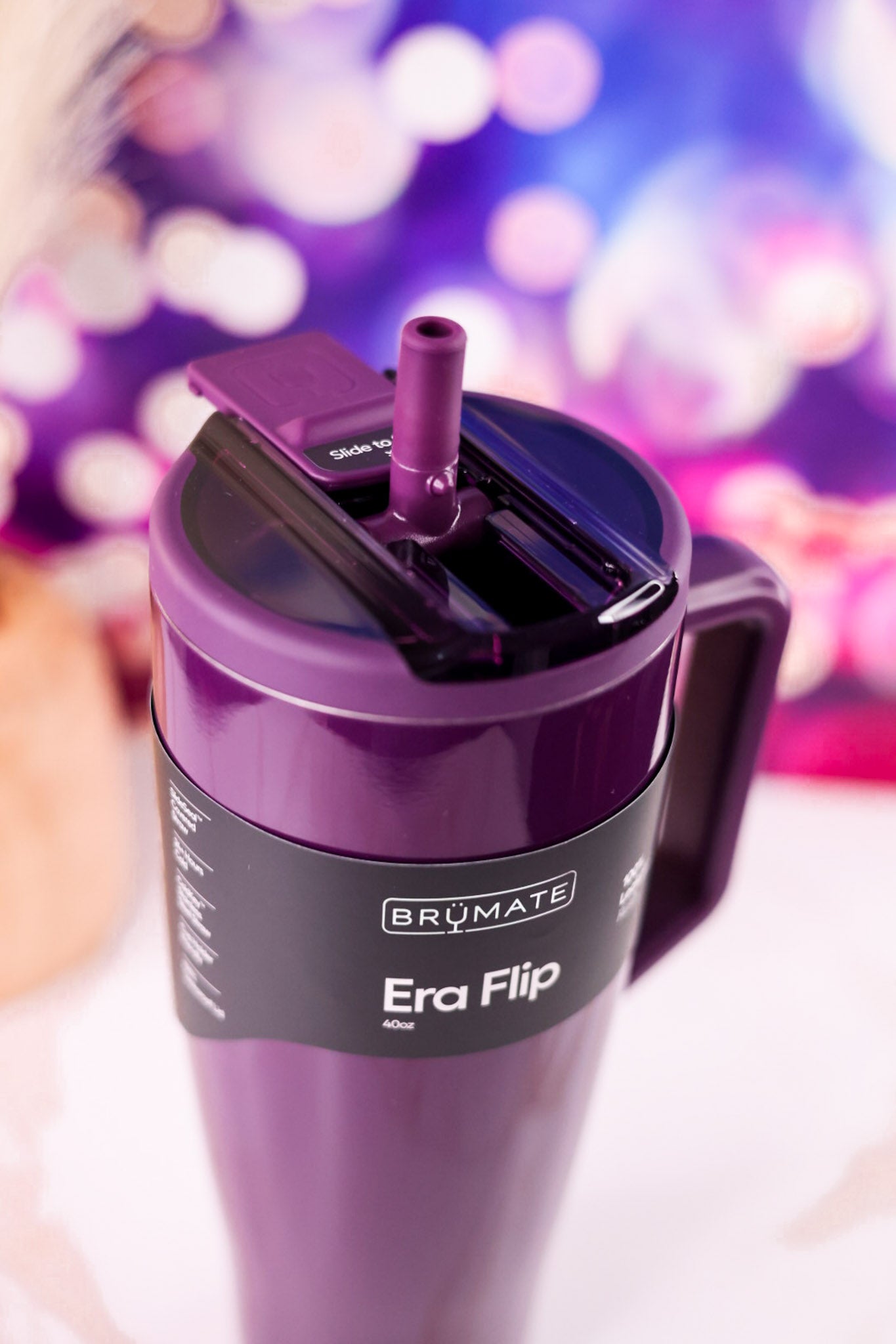 Brumate Plum 40oz Era Flip Tumbler