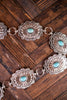 She Is Fearless Floral Silver Concho Link Belt