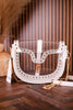 Clear and White Studded Crossbody Bag