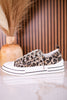 Tan Leopard Sneakers W/ Sparkly Laces