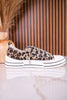 Tan Leopard Sneakers W/ Sparkly Laces