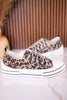Tan Leopard Sneakers W/ Sparkly Laces
