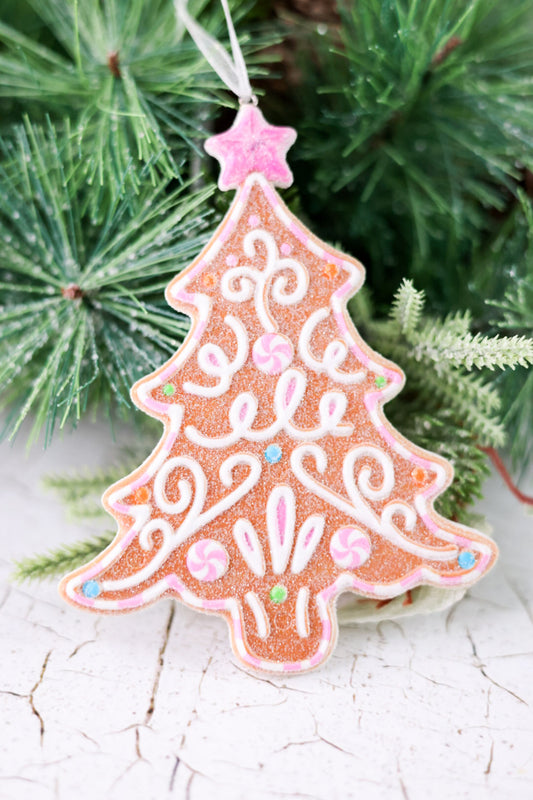 Colorful Gingerbread Christmas Tree Ornament