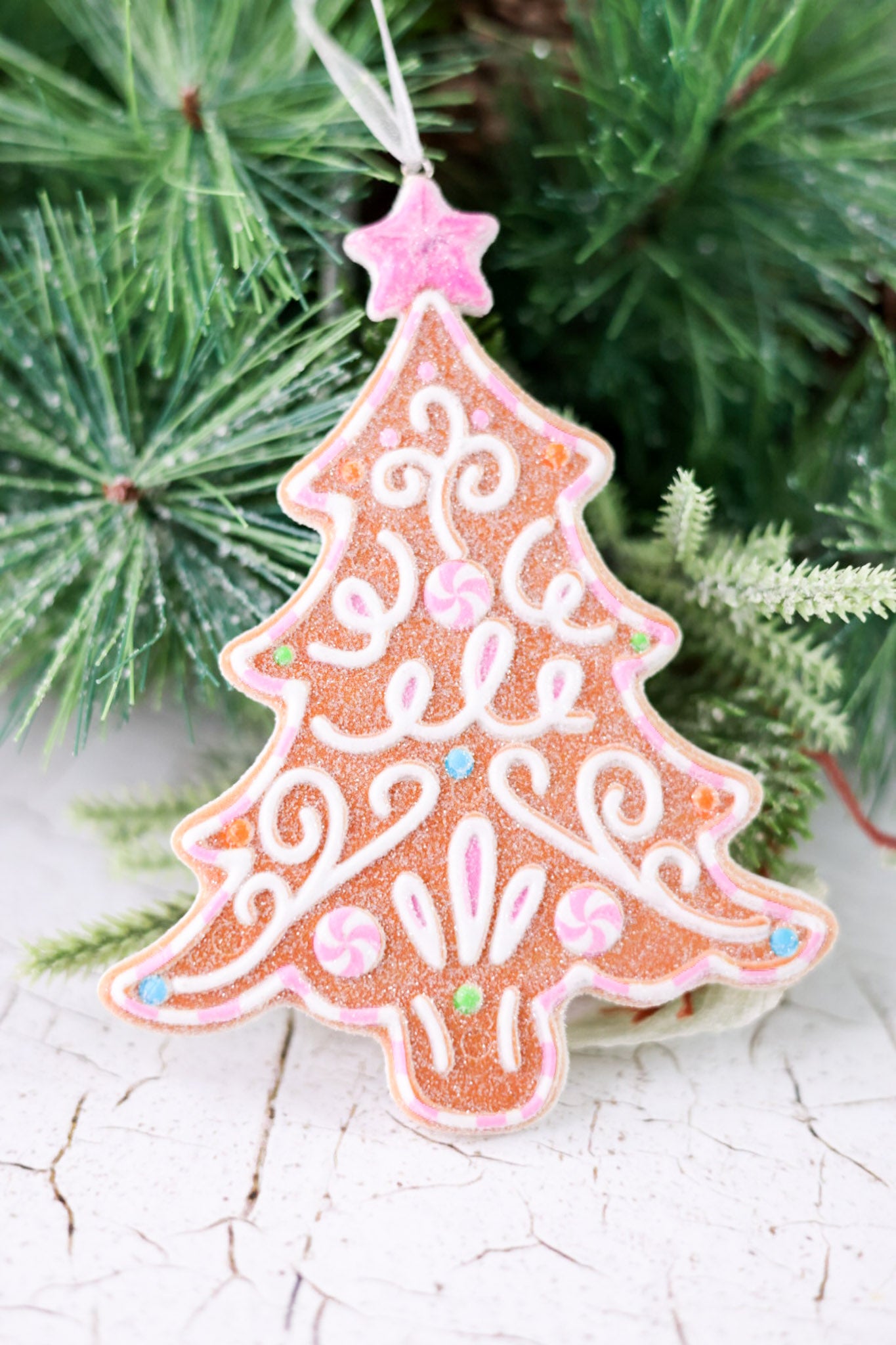 Colorful Gingerbread Christmas Tree Ornament
