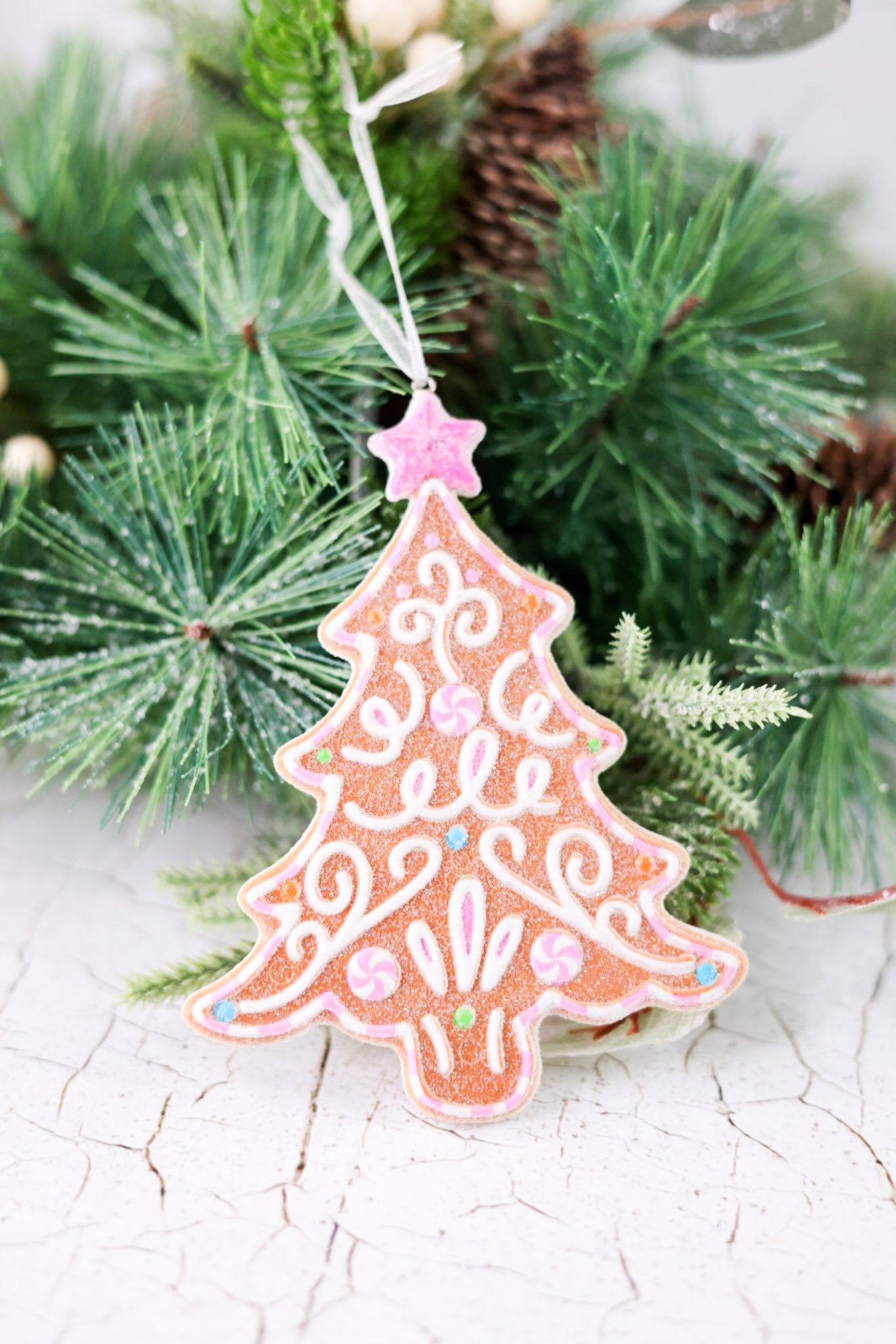 Colorful Gingerbread Christmas Tree Ornament