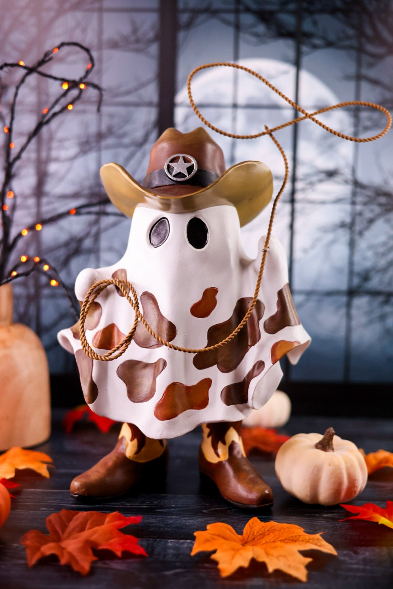 Lasso Cowboy Ghost Resin Figure