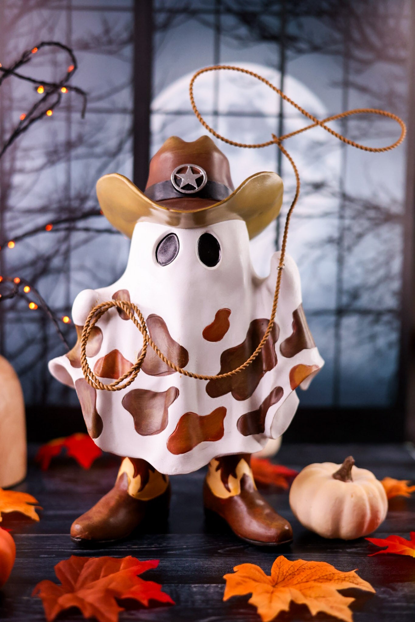 Lasso Cowboy Ghost Resin Figure