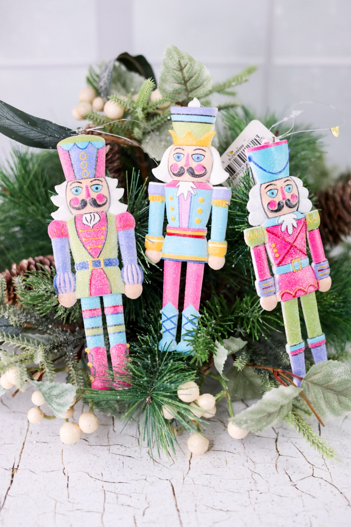 6" Colorful Glittering Nutcracker Ornaments (3 Styles)