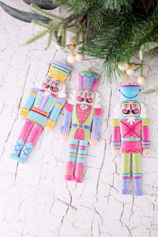 6" Colorful Glittering Nutcracker Ornaments (3 Styles)