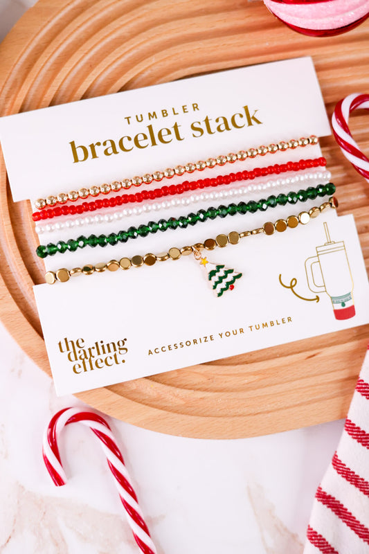 O Christmas Tree Tumbler Bracelet Stack