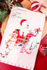 Naughty Or Nice Dogs Towel With Striped Hem