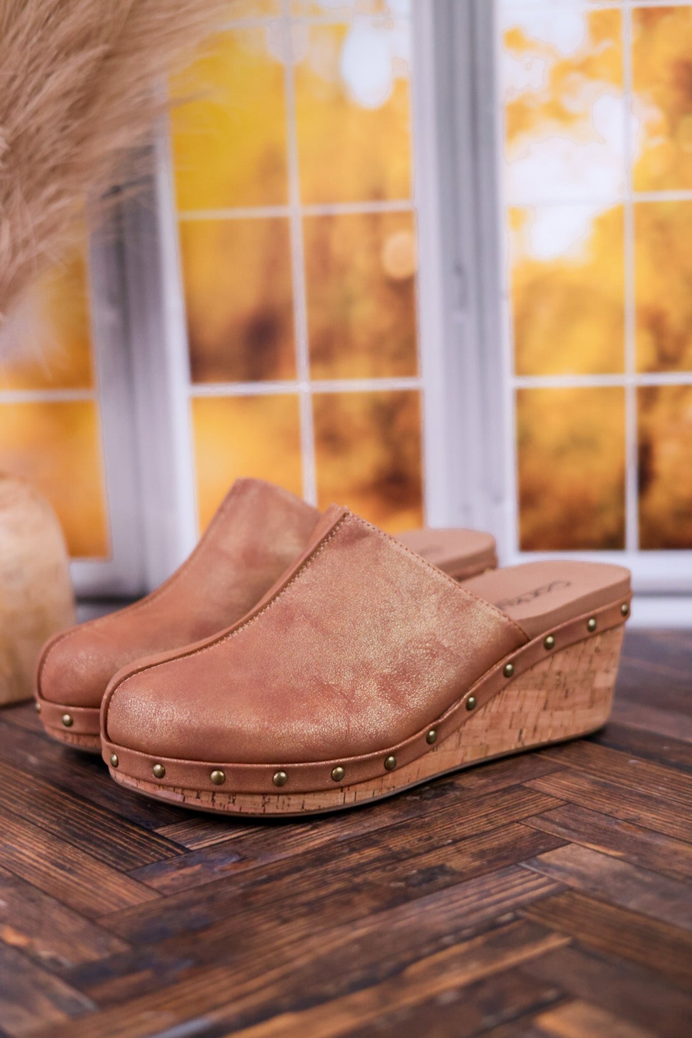 Marley Antique Bronze Round Toe Wedges