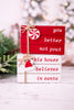 Christmas Wooden Blocks With Twine & Charm (2 Styles)