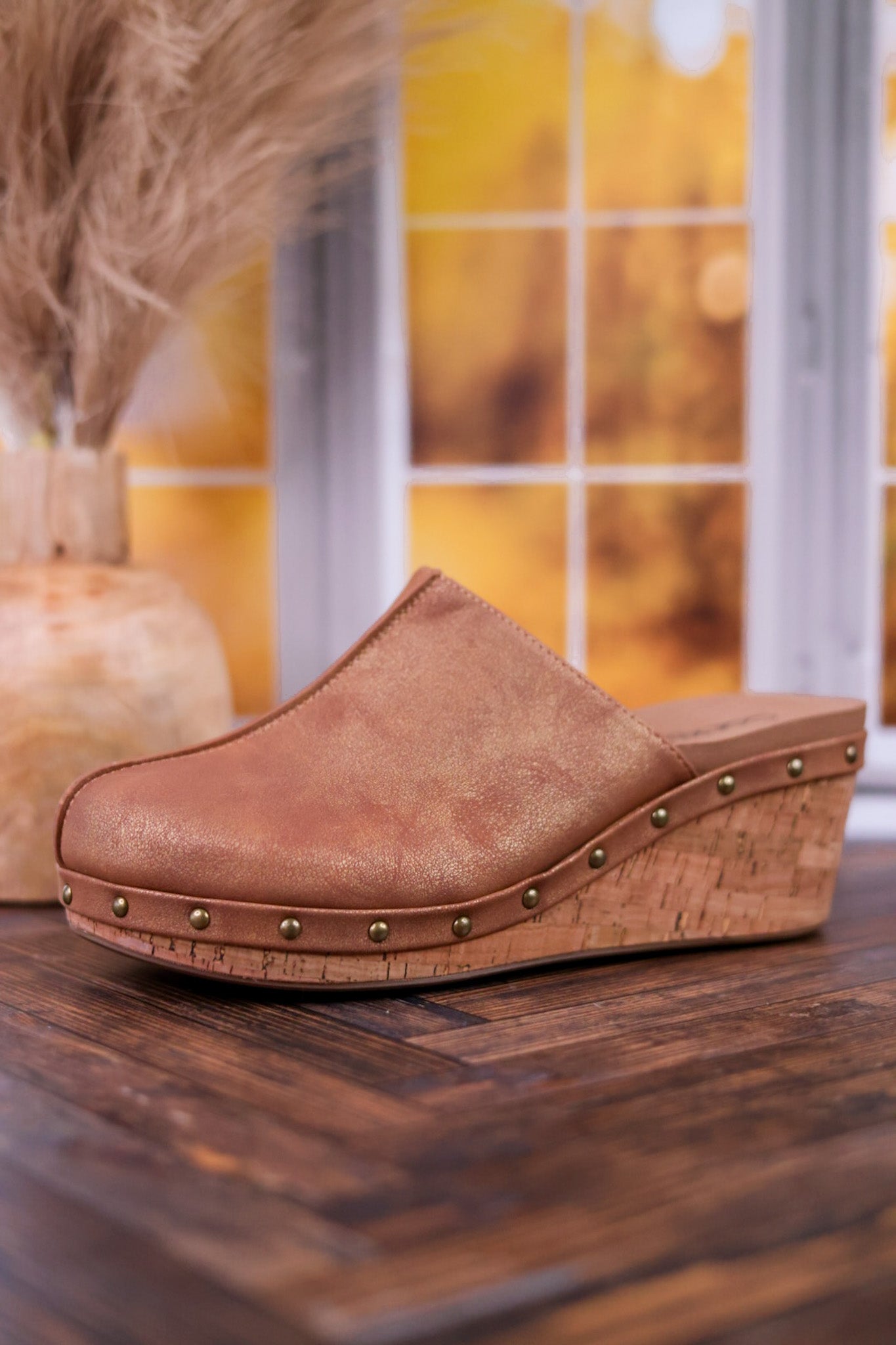 Marley Antique Bronze Round Toe Wedges