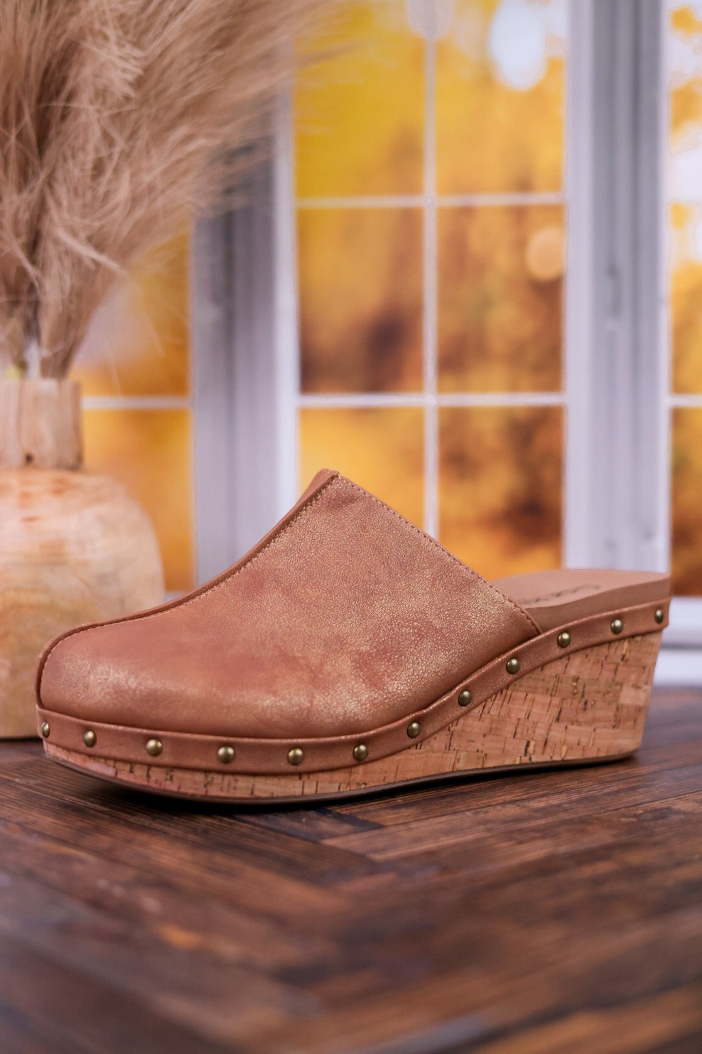 Marley Antique Bronze Round Toe Wedges