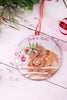 6" Christmas Highland Cow Metal Disc Ornament (3 Styles)