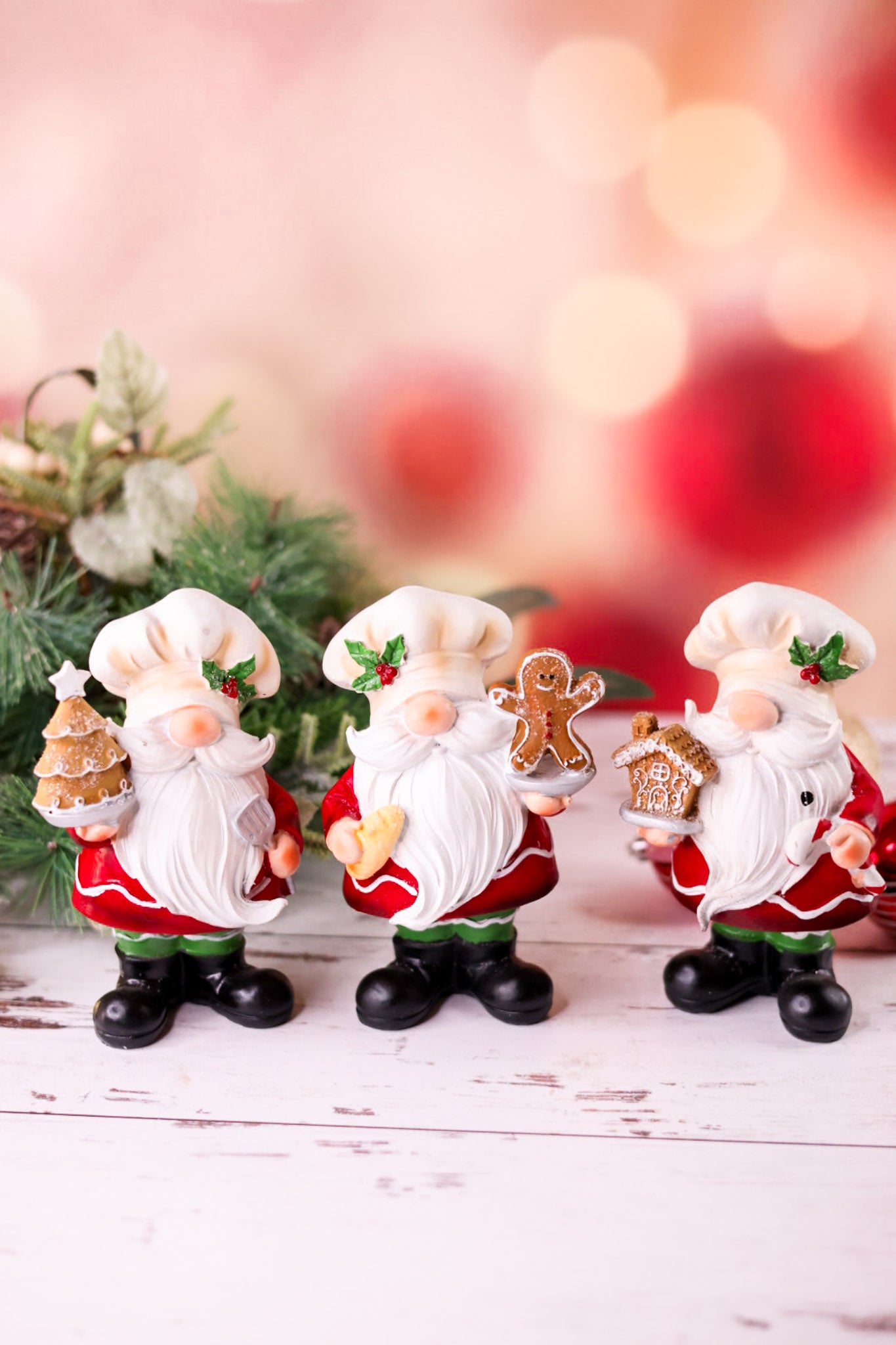 6.5" Resin Christmas Gnome Chef Figurine (3 Styles)