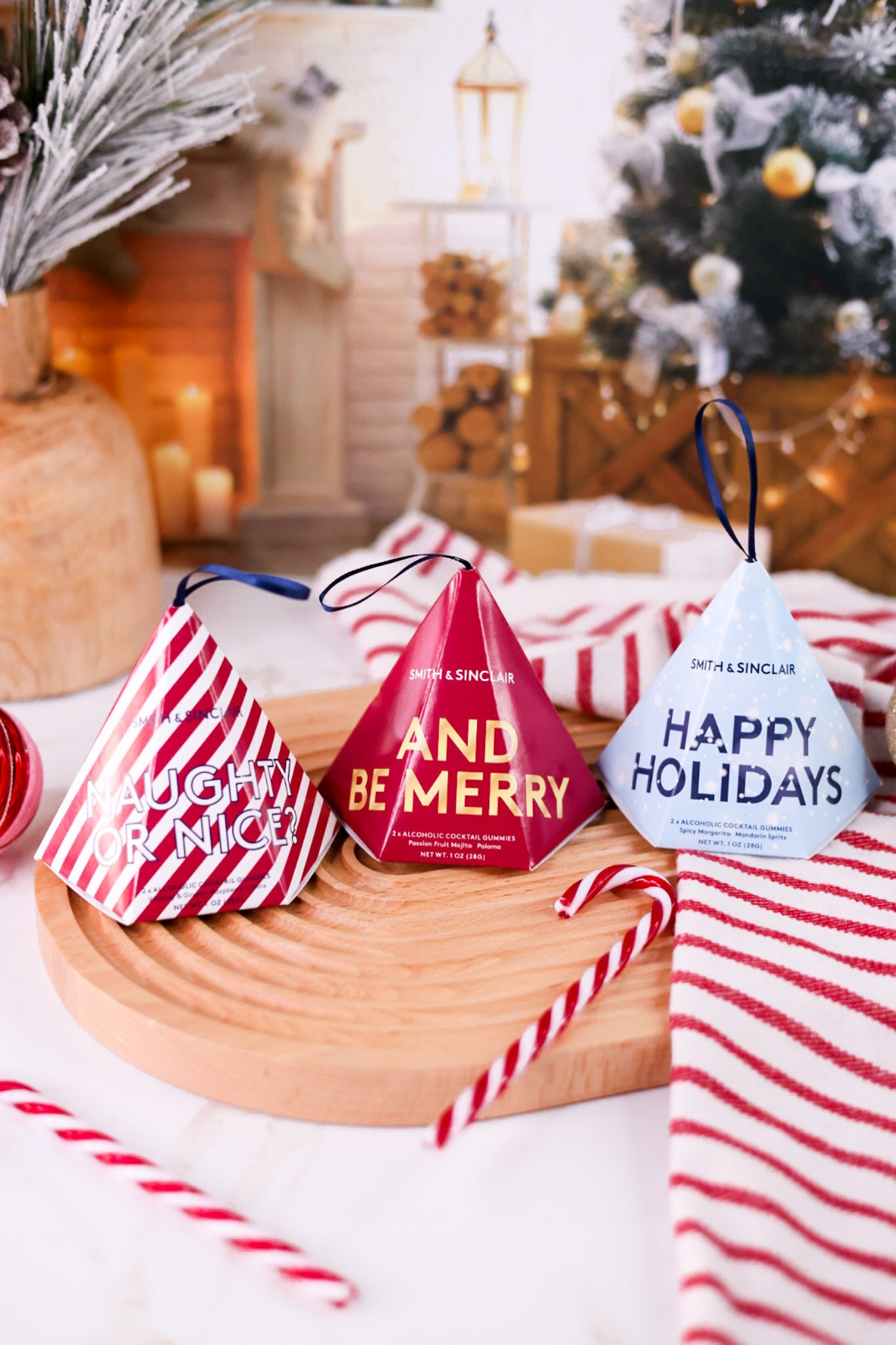 Craft Cocktail Gummies In Holiday Ornament Boxes (3 Styles)