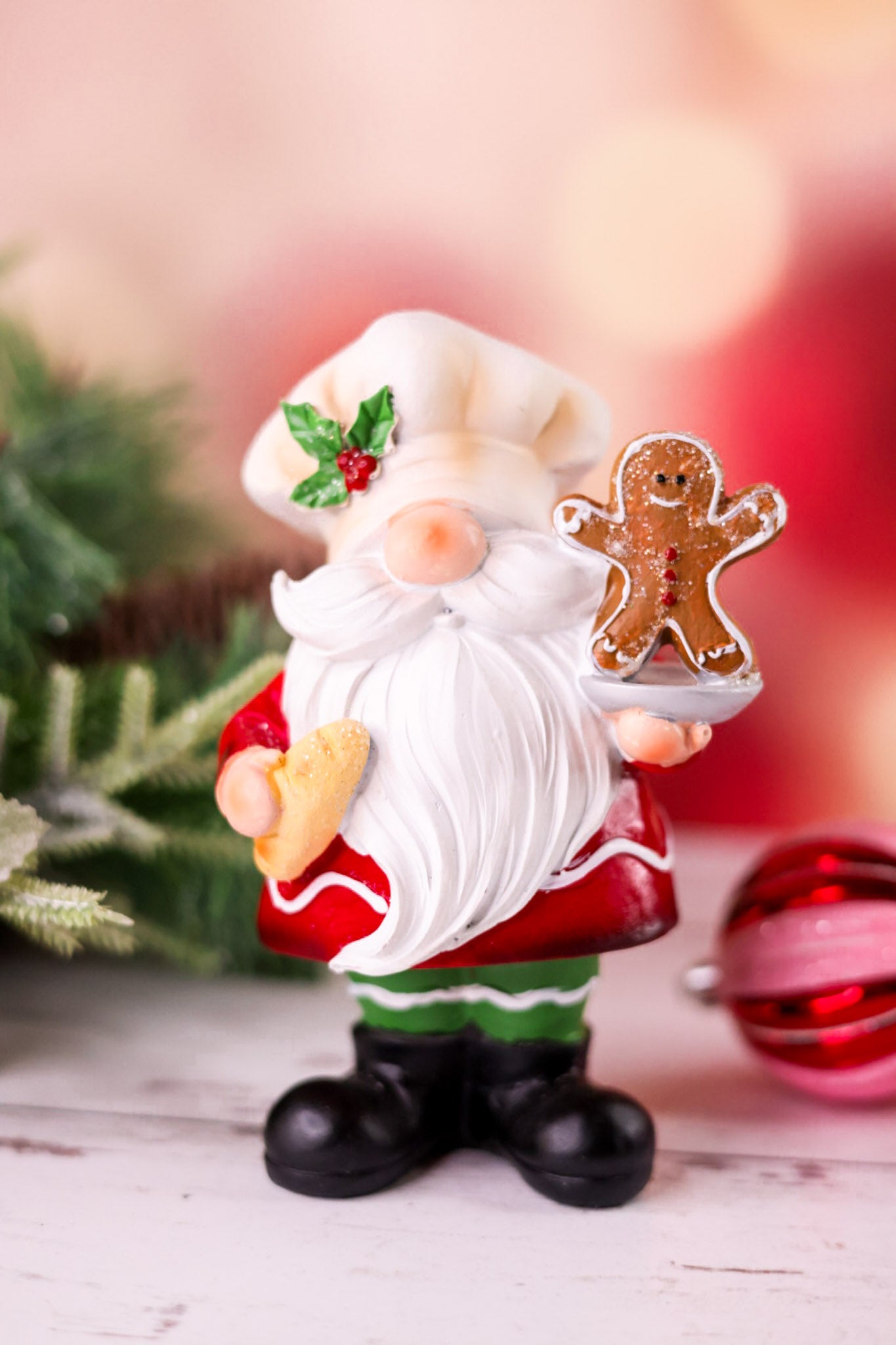 6.5" Resin Christmas Gnome Chef Figurine (3 Styles)
