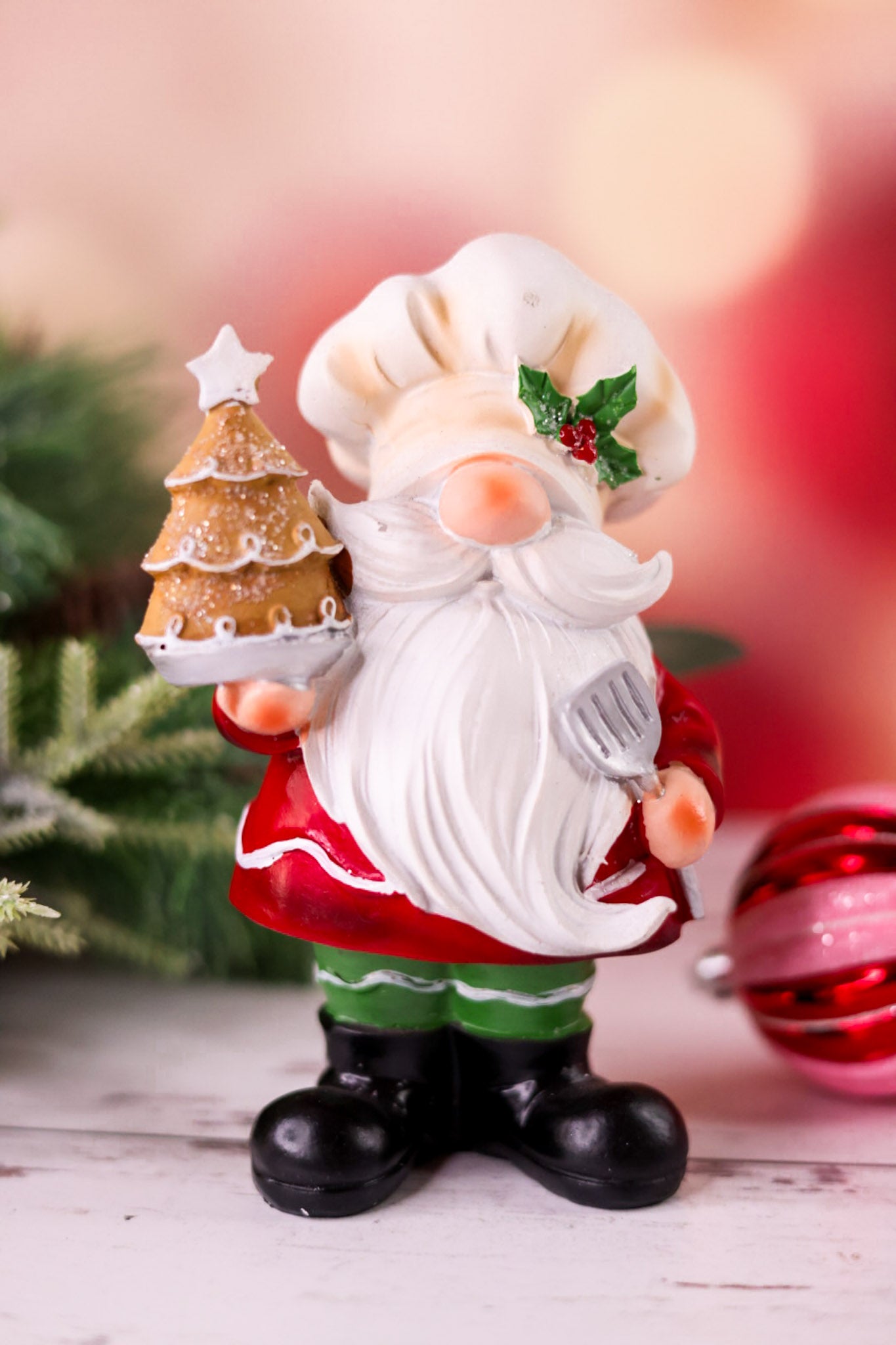 6.5" Resin Christmas Gnome Chef Figurine (3 Styles)