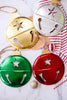 9.5" Flat Metal Bell Ornaments (4 Colors)