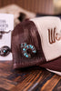 Magnetic Western Inspired Hat Pins in Silver and Turquoise