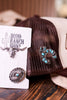 Magnetic Western Inspired Hat Pins in Silver and Turquoise