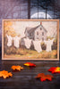 Wood Framed Clothing Line Ghosts Canvas Print