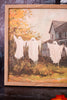 Wood Framed Clothing Line Ghosts Canvas Print