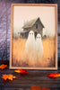 Framed Ghostly Abandoned House Canvas Print