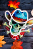Acrylic LED Cowboy Skull & Crossbones Sign